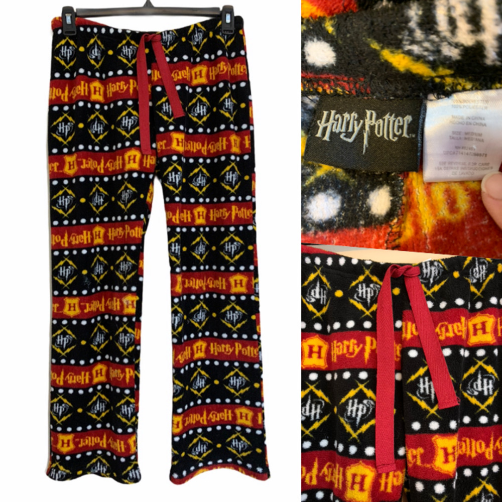Harry Potter Fleece Lounge Pajama Pants Warner Bros Size Men Medium